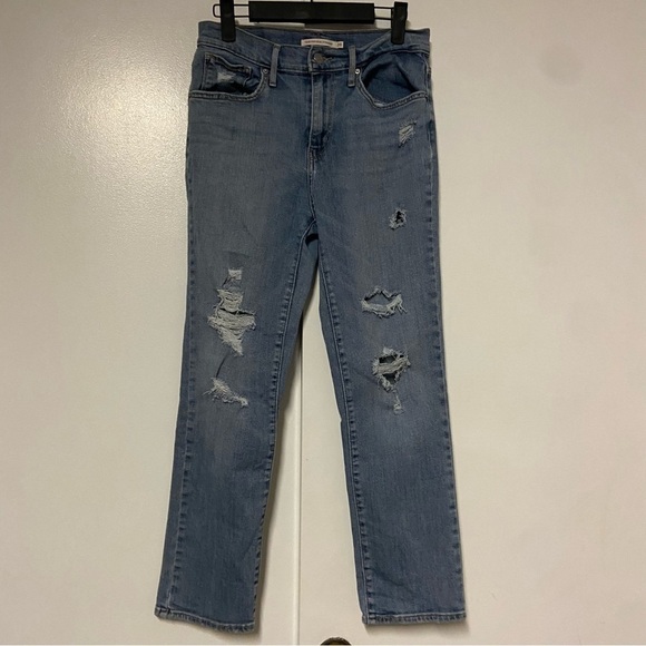 Levi's 724 High Rise Straight Leg Jeans Size 28 - Picture 4 of 12